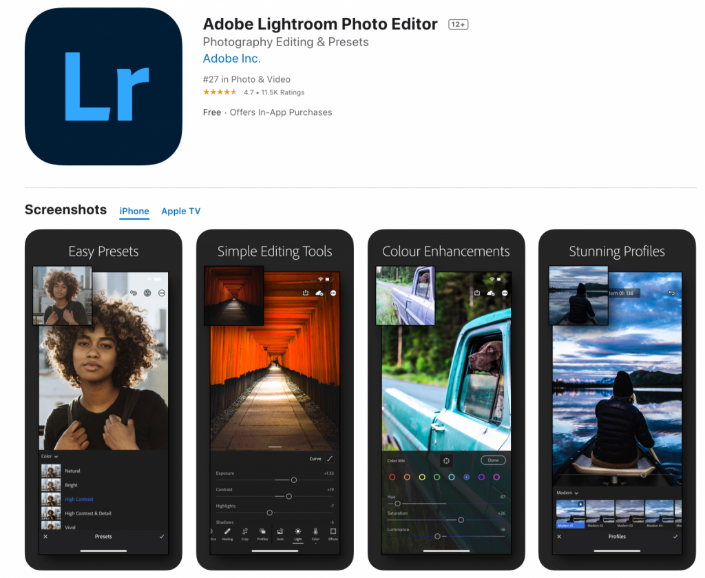 Adobe Lightroom App